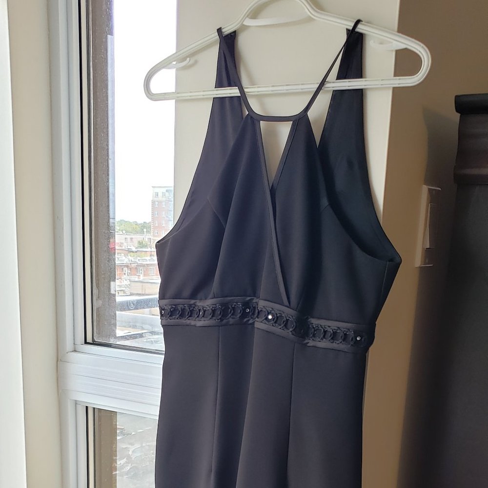 Long, Halter Black Cocktail Dress